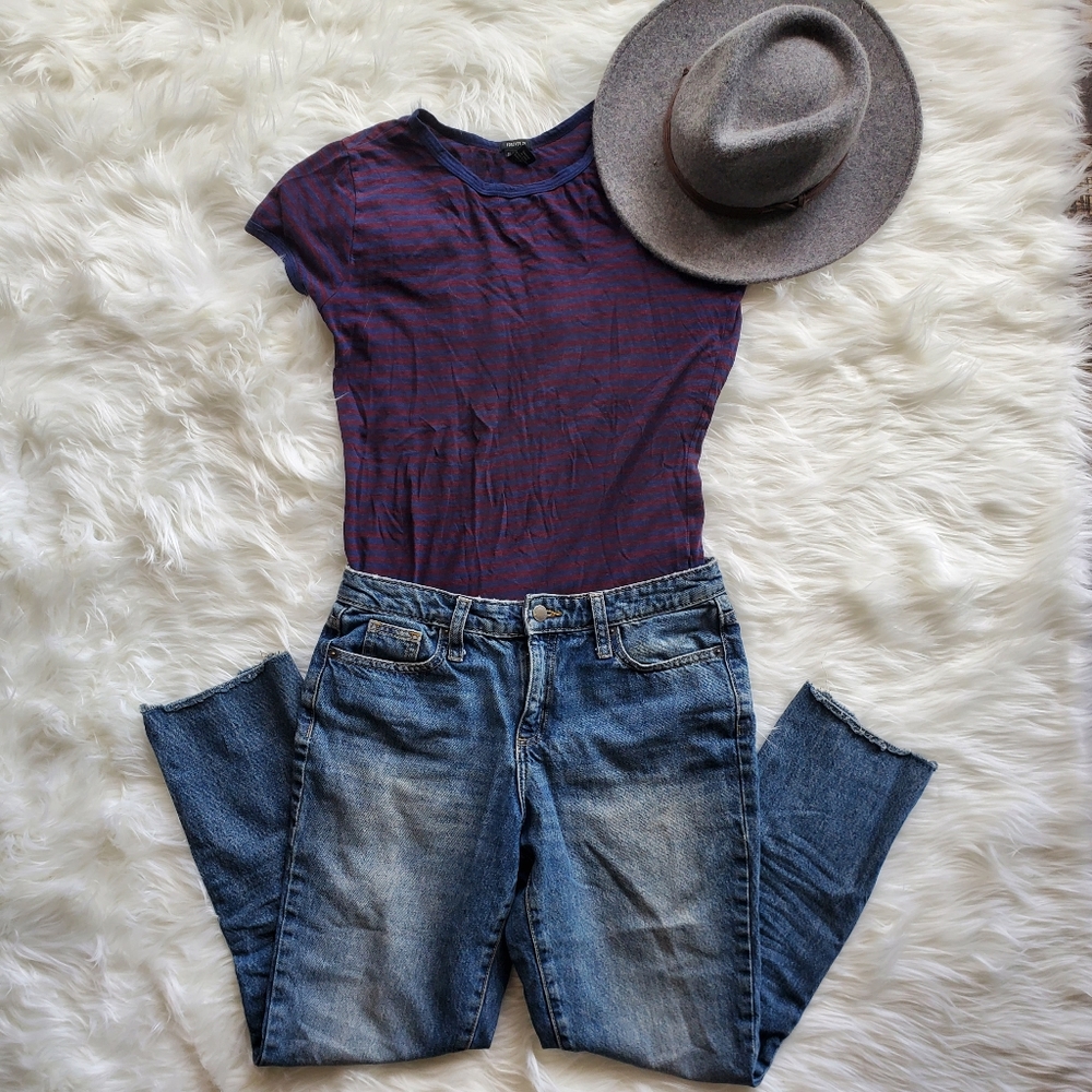 Forever 21 Striped Short Sleeve T-shirt